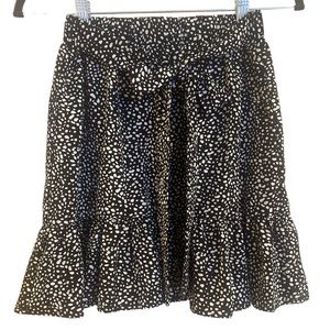 Women’s Black Polka Dot Short Skirt, Size S.